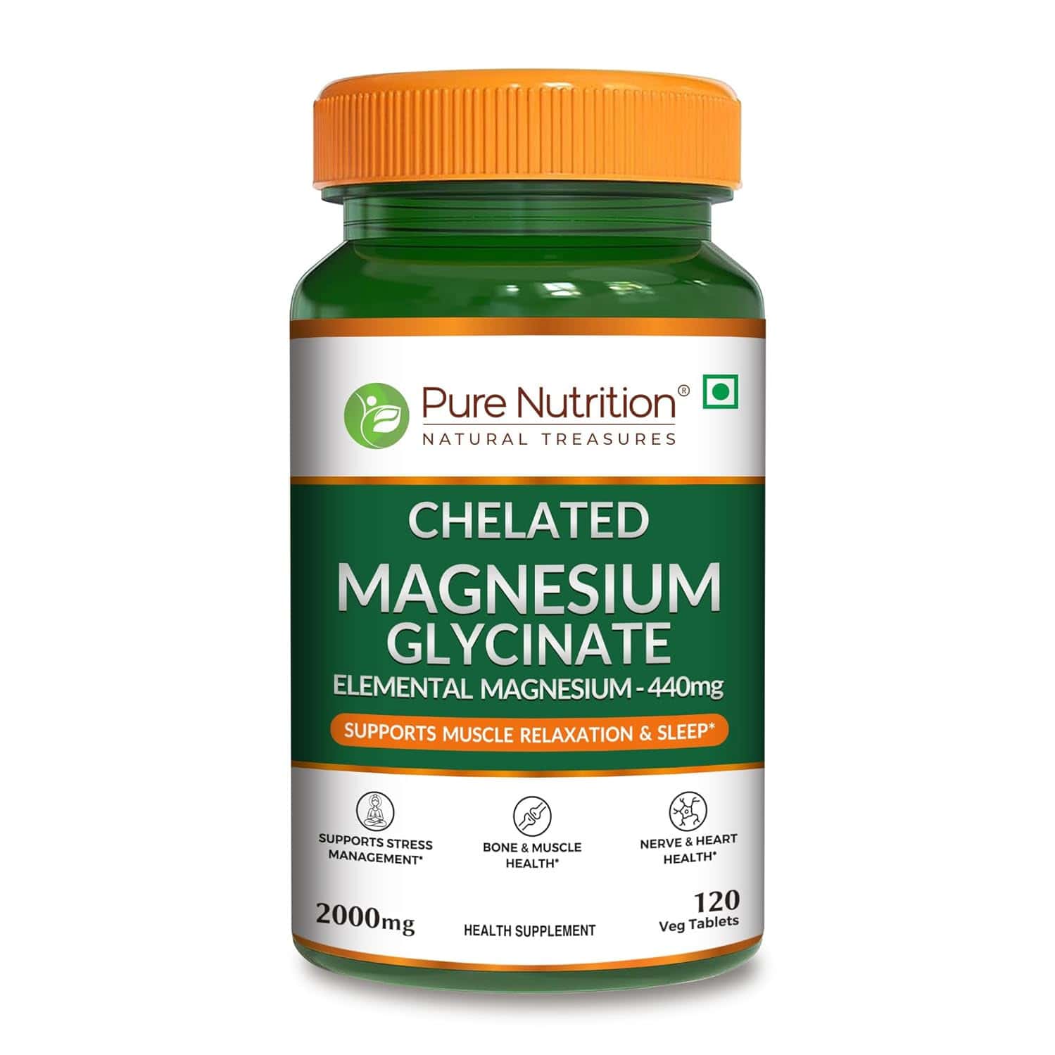 Pure Nutrition Chelated Magnesium Glycinate 2000mg - 120 Tablets
