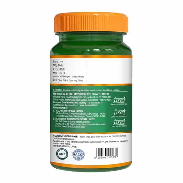 Pure Nutrition Chelated Magnesium Glycinate 2000Mg - 120 Tablets