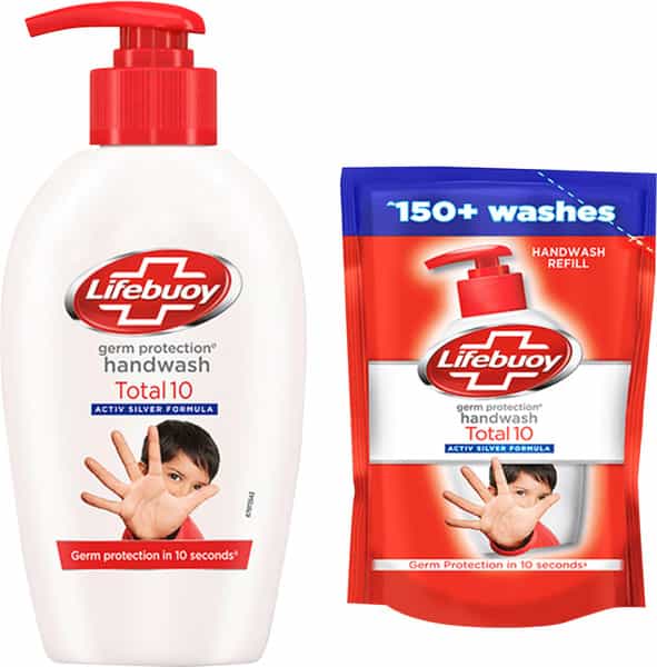 Lifebuoy Activ Silver Formula Total 10 Hand Wash 190Ml