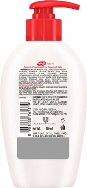 Lifebuoy Activ Silver Formula Total 10 Hand Wash 190Ml