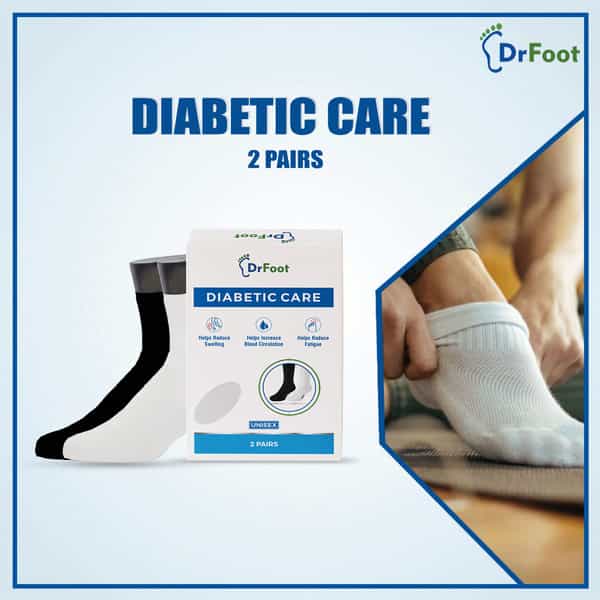 Dr Foot Diabetic Socks For Men & Women 2 Pairs
