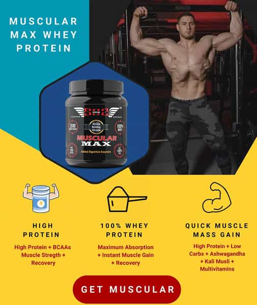 Sos Nutrition Muscular Max Men Whey Protein Chocolate Powder - 909G