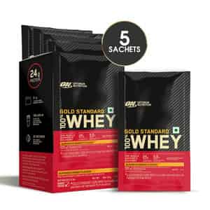 Optimum Nutrition Gold Standard 100% Whey Alphonso Mango Flavour Sachets (5 * 31g) 155 Gm
