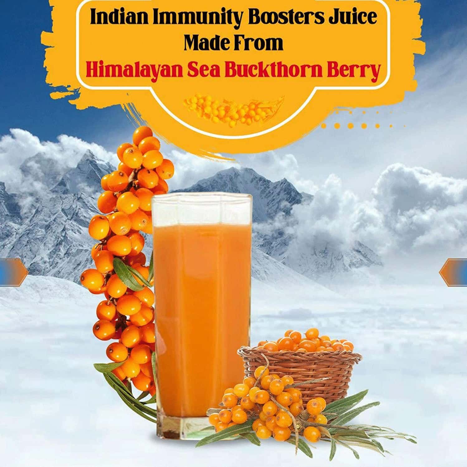 Buy HERBAL HILLS SEA BUCKTHORN JUICE 500ML (PACK OF 2) Online & Get