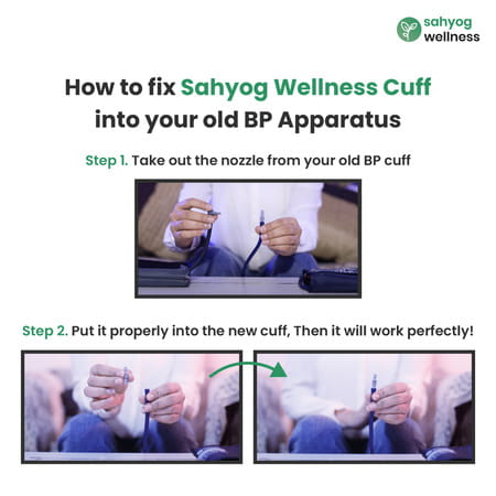 Sahyog Wellness Single Tube Long Xxl Size Bp Monitor Machine Arm Cuff (22-42 Cm) (Dark Blue)