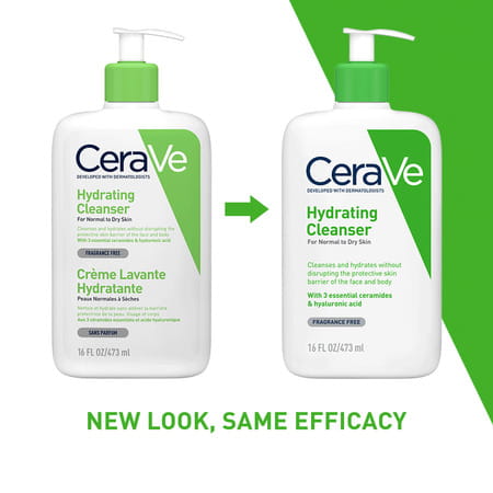 Cerave Hydrating Non-Foaming Daily Facial Cleanser For Normal To Dry Skin - 473ml