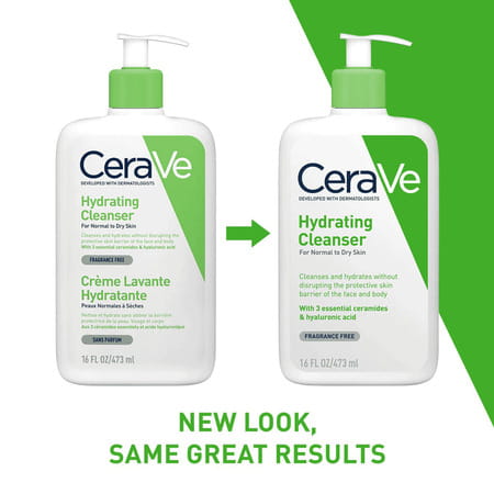 Cerave Hydrating Non-Foaming Daily Facial Cleanser For Normal To Dry Skin - 473ml