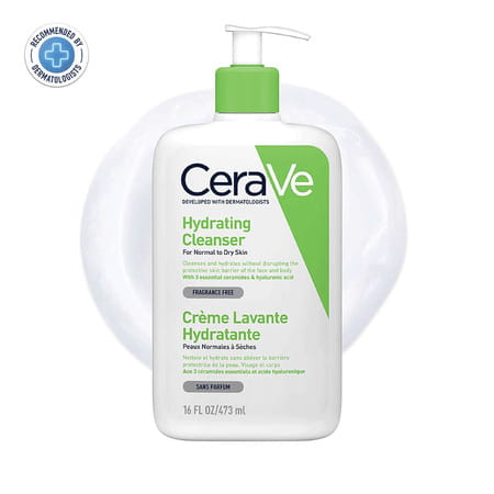 Cerave Hydrating Non-Foaming Daily Facial Cleanser For Normal To Dry Skin - 473ml