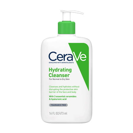 Cerave Hydrating Non-Foaming Daily Facial Cleanser For Normal To Dry Skin - 473ml