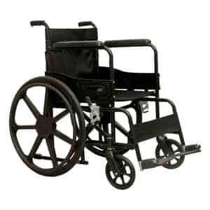 Tynor Wheelchair Standard | Black | Universal | 1 Unit