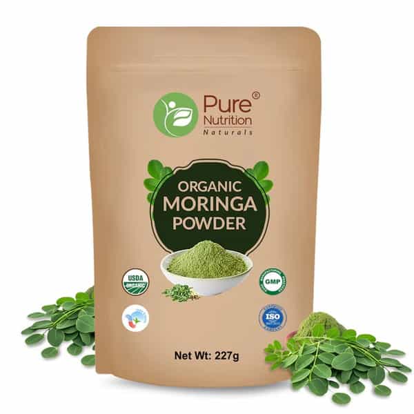 Pure Nutrition Organic Moringa Powder (Moringa Oleifera) | Usda Organic Certified - 227G