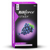 Manforce 3 In 1 (Ribbed Contour Dotted) Wild Black Grapes Flavored Condoms 10 Pcs X Pack Of 4