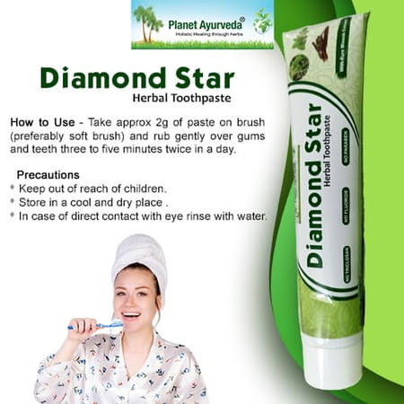 Planet Ayurveda Diamond Star Herbal Toothpaste - 100 Gm [Pack Of 4]
