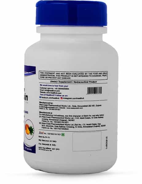 Healthvit High Potency Natural Supplement Non-Synthetic 500 Mg - 60 Capsules