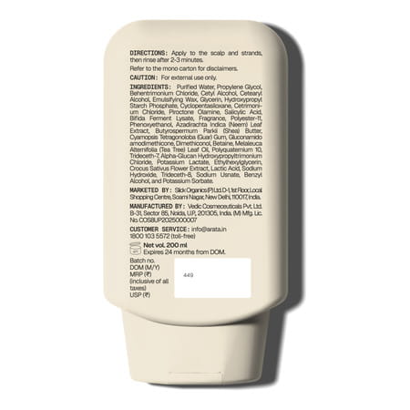 Arata Anti - Dandruff Conditioner | Hydrates & Reduces Dandruff | Piroctone Olamine | 200 Ml
