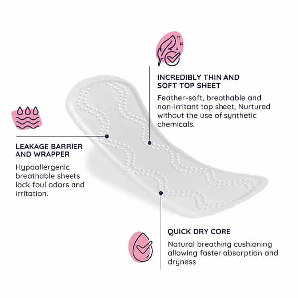 Sanfe Rash Free Panty Liners 100% Organic Cotton And Biodegradable - 25 Units ( Pack Of 2 )