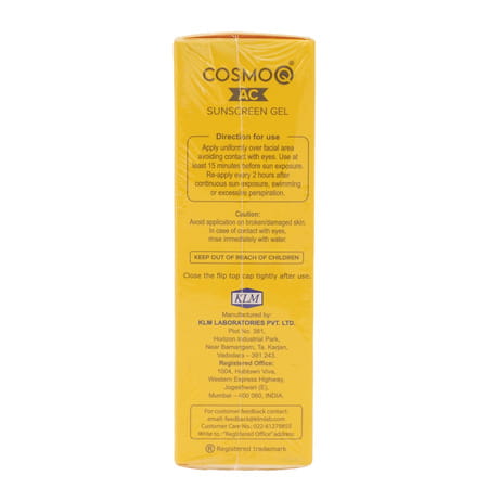 Cosmoq Ac Sunscreen Gel 60 G