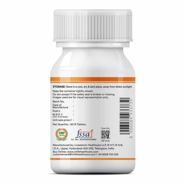 Inlife Curcumin Tablets With Piperine Turmeric & Ginger Extract | 1605Mg - 60 Tablets