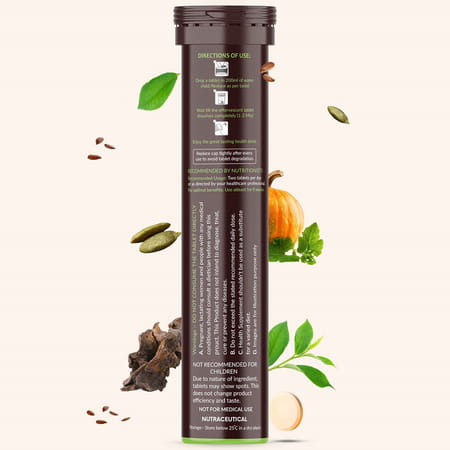 Vegan Greens Plant Based Dht Blocker With Biotin, Omega 3, Stinging Nettle & More. 25 Effer., Orange