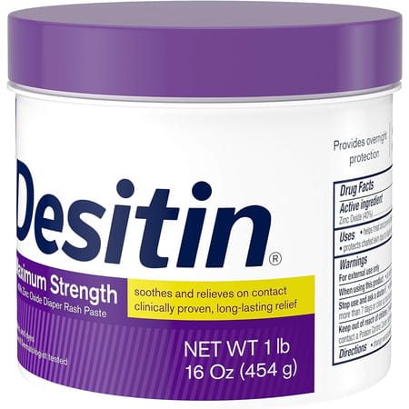 Desitin Maximum Strength Original Daiper Rash Cream Jar 16 Oz 454 Gm