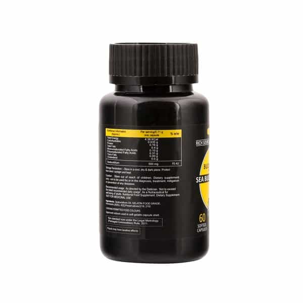 Alvizia Buckthrol Premium Sea Buckthorn Oil 500Mg - 60 Capsules ( Omega 3+6+9+7)