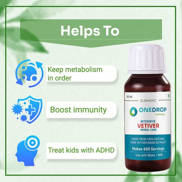 Durmeric Onedrop Intensive Vetiver Herbal Drops - 60 Ml