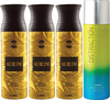 Ajmal 3 Aurum Femme For Women & 1 Distraction For Men & Women Deodorants Each 200Ml Combo Pack Of 4