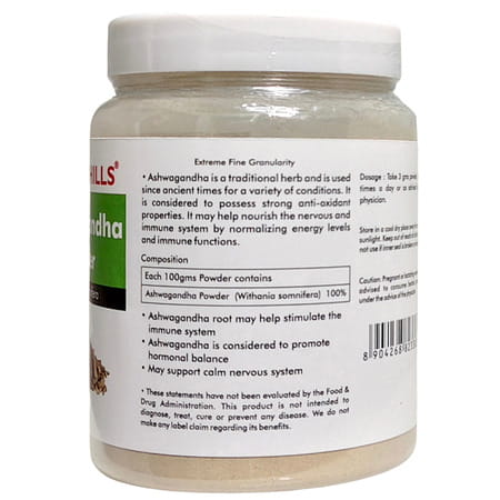 Herbal Hills Organic Ashwagandha Powder - Withania Somnifera 200 Gms (Pack Of 5)