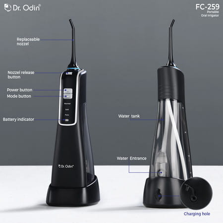 Dr. Odin Fc 259 Oral Irrigator | Teeth Cleaning & Flossing | Waterproof Ipx7 | 170Ml Storage