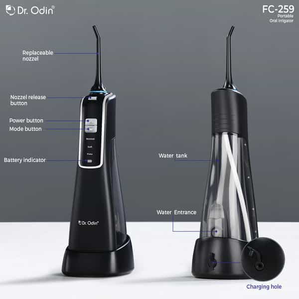 Dr. Odin Fc 259 Oral Irrigator | Teeth Cleaning & Flossing | Waterproof Ipx7 | 170Ml Storage