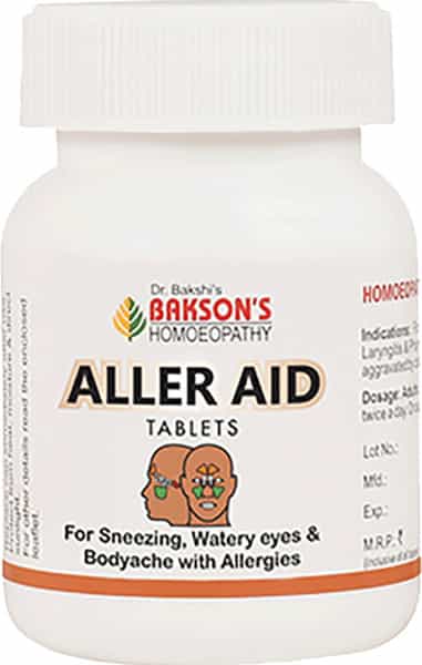 Dr Bakshi's Bakson Homoeopathy Aller Aid Tablet | Pack Of 2 | 75 Tabs Each