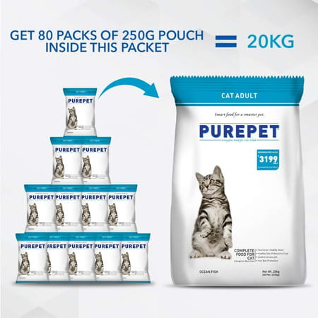 Purepet Ocean Fish Adult Cat Kibble Food | 20Kg