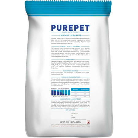 Purepet Ocean Fish Adult Cat Kibble Food | 20Kg
