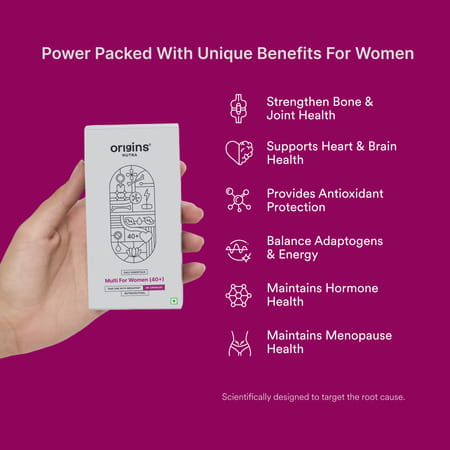 Origins Nutra Multi For Women (40+) | Boost Energy & Metabolism - 30 Softgels