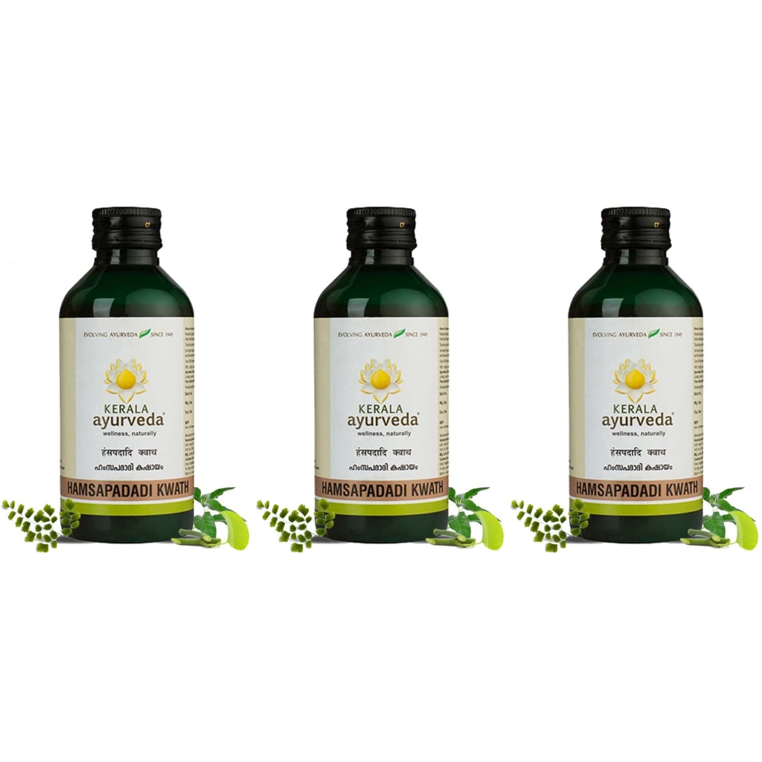 Kerala Ayurveda Hamsapadadi Kwath |Herbal Thyroid Care Syrup (200 Mi) X Pack Of 3 (Pack Of 3)