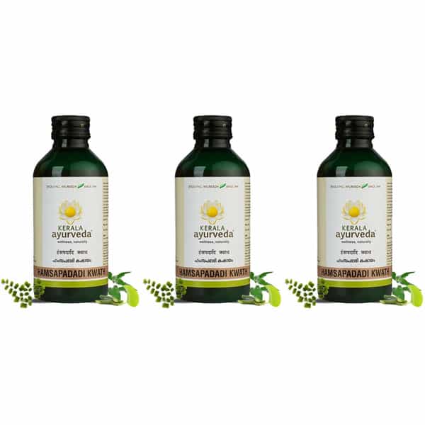 Kerala Ayurveda Hamsapadadi Kwath |Herbal Thyroid Care Syrup (200 Mi) X Pack Of 3 (Pack Of 3)