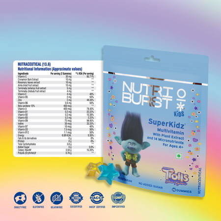 Nutriburst Super Kidz Trolls Gummies - 10 Gummies
