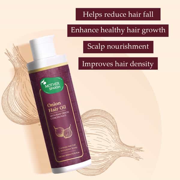 Mother Sparsh Onion Hair Oil With Raw Onion Concentrate -200Ml