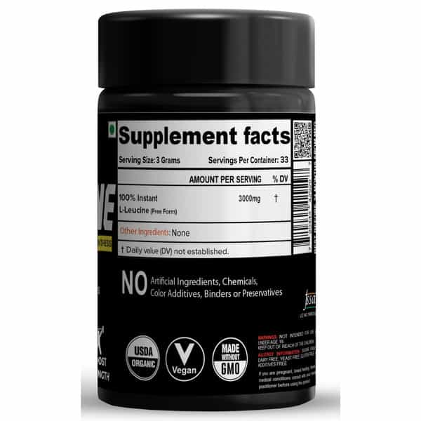 Nutrija Instant L-Leucine Powder -100% Pure & Usp Grade (200 Grams)