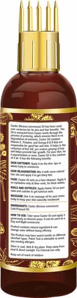 Oriental Botanics Castor Oil With Comb Applicator - Pure Oil With No Mineral Oil Silicones - 200 Ml