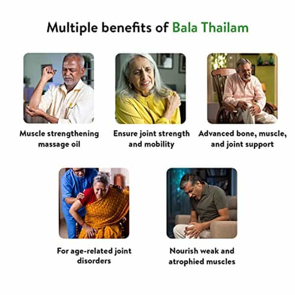 Kerala Ayurveda Bala Thailam 200Ml | Muscle And Bone Strengthening X Pack Of 3 (Pack Of 3)