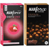 Manforce Extra Dotted Litchi & Premium Hotdots Belgian Chocolate Flavoured Condoms(Set Of 2 20 Pcs)