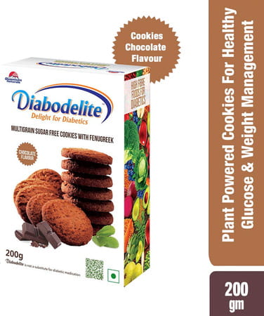 Quantum Naturals Diabodelite Cookies | Chocolate Flavour| Herbal & Natural | Pack Of 2