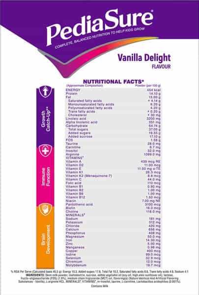 Pediasure Health And Nutrition Drink Powder For Kids Growth Vanilla 2Kg