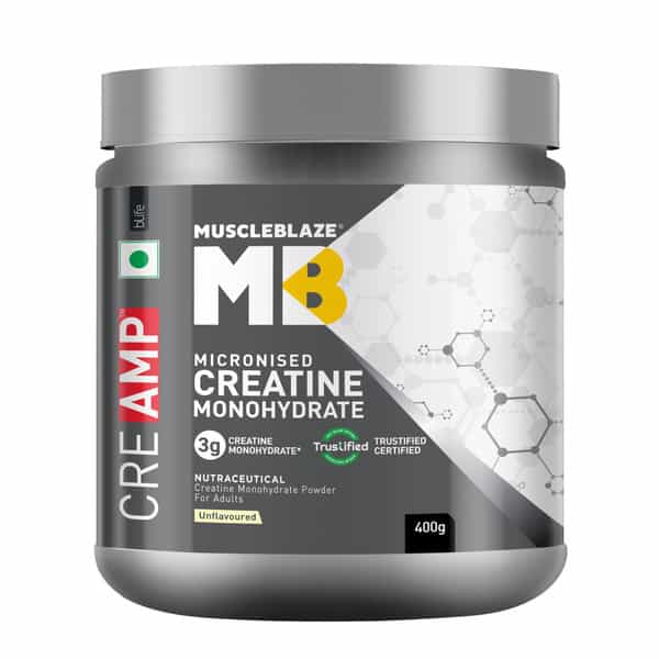 Muscleblaze Creatine Monohydrate Creamp With Creabsorb | Trustified Certified (400 G | Unflavoured)
