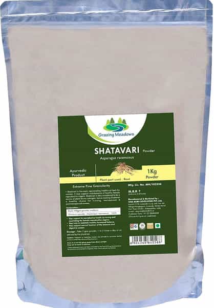 Grazing Meadows Shatavari Powder - 1 Kg (Pack Of 2)