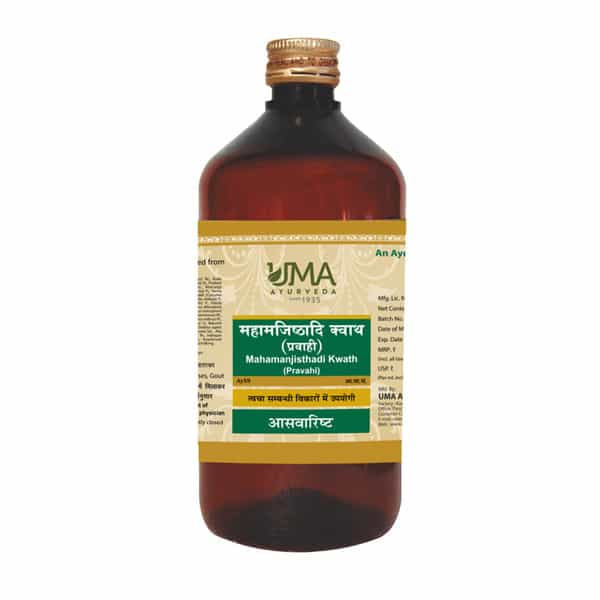 Uma Ayurveda Mahamanjishthadi Kwath Ayurvedic Syrup 450 Ml