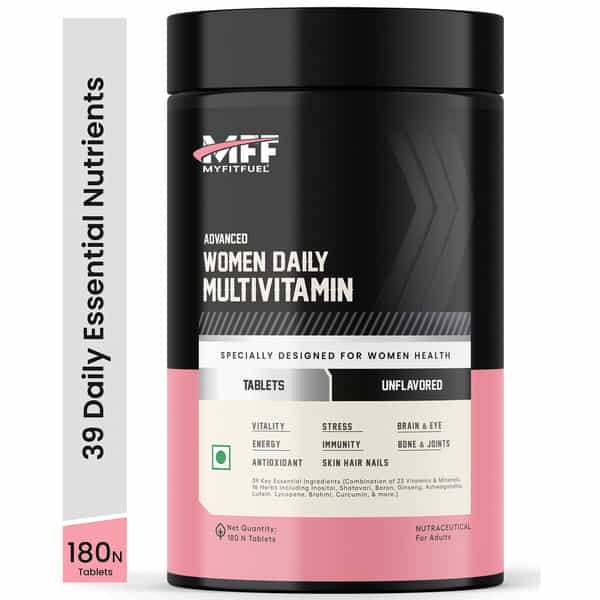 Myfitfuel Advance Women Multivitamin Daily Essential - 37 Herbs- Vitamins & Minerals (180 Tablets)