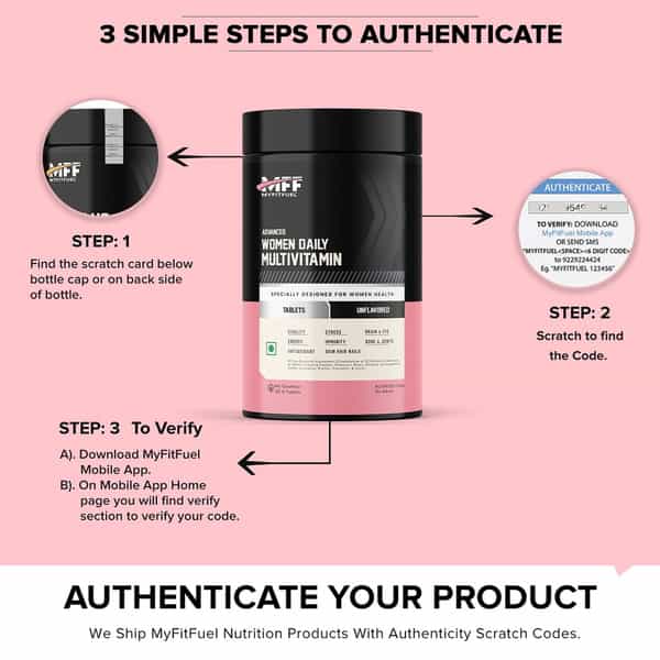 Myfitfuel Advance Women Multivitamin Daily Essential - 37 Herbs- Vitamins & Minerals (180 Tablets)