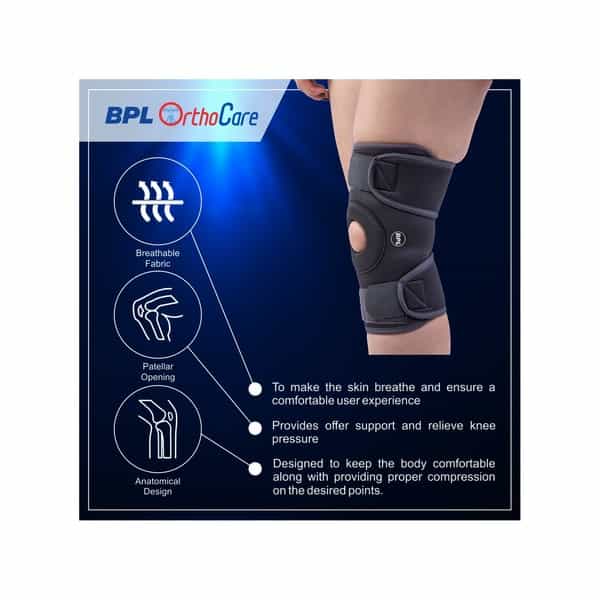 Bpl Orthocare Knee Wrap Grey - Xl - 1Pc